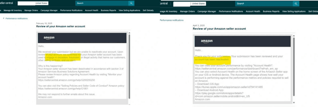 Amazon Reinstatement Success 5