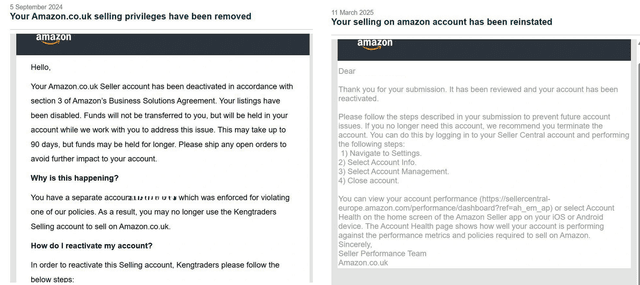 Amazon Reinstatement Success 1